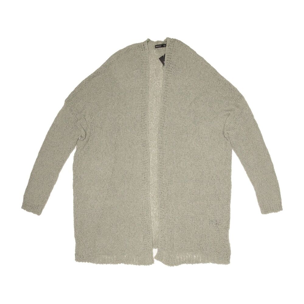 Solutions! Women Cardigan Open Front Green Size L